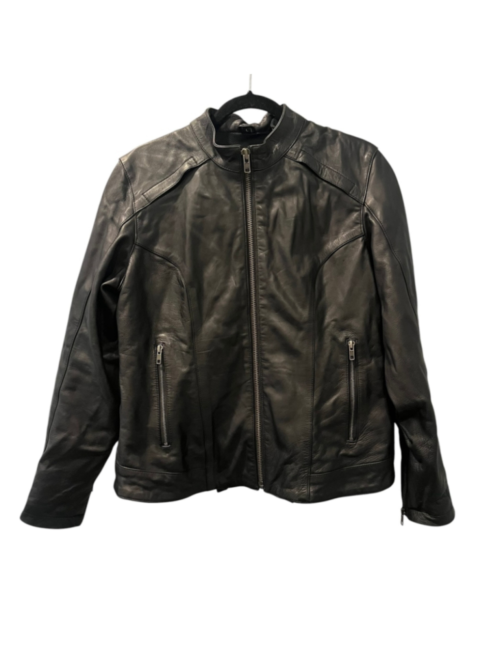 Milwaukee Leather Women's Jacket L Black Purple Embroidered Winged Motorcycle - Picture 2 of 13